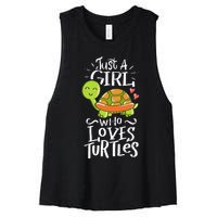 Turtle For Who Love Turtles Sea Animal Pet Lover Gift Women's Racerback Cropped Tank