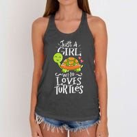 Turtle For Who Love Turtles Sea Animal Pet Lover Gift Women's Knotted Racerback Tank