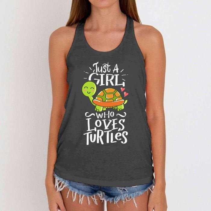 Turtle For Who Love Turtles Sea Animal Pet Lover Gift Women's Knotted Racerback Tank