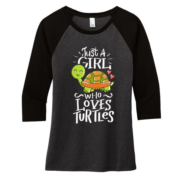 Turtle For Who Love Turtles Sea Animal Pet Lover Gift Women's Tri-Blend 3/4-Sleeve Raglan Shirt