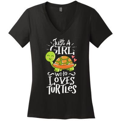 Turtle For Who Love Turtles Sea Animal Pet Lover Gift Women's V-Neck T-Shirt