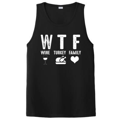 Thanksgiving Funny Wtf Wine Turkey Family Gift PosiCharge Competitor Tank