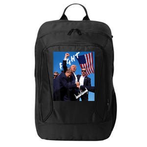 Trump Fight With Fist In Air Facsimile Signature City Backpack