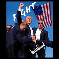 Trump Fight With Fist In Air Facsimile Signature Impact Tech Backpack