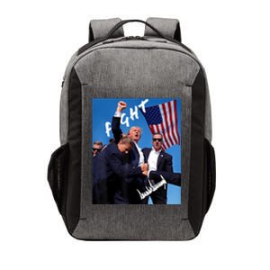 Trump Fight With Fist In Air Facsimile Signature Vector Backpack