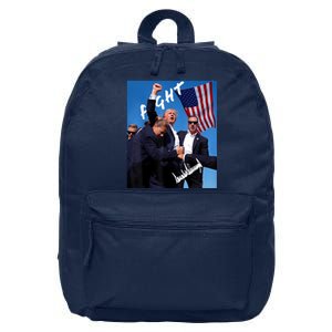 Trump Fight With Fist In Air Facsimile Signature 16 in Basic Backpack