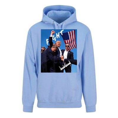 Trump Fight With Fist In Air Facsimile Signature Unisex Surf Hoodie