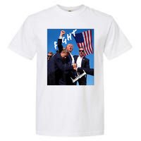 Trump Fight With Fist In Air Facsimile Signature Garment-Dyed Heavyweight T-Shirt