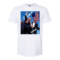 Trump Fight With Fist In Air Facsimile Signature Softstyle CVC T-Shirt