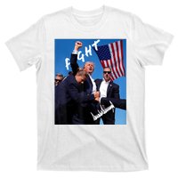 Trump Fight With Fist In Air Facsimile Signature T-Shirt