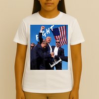 Trump Fight With Fist In Air Facsimile Signature T-Shirt