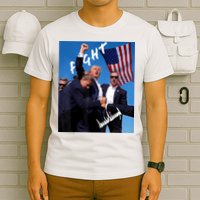 Trump Fight With Fist In Air Facsimile Signature T-Shirt