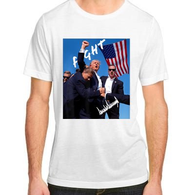 Trump Fight With Fist In Air Facsimile Signature Adult ChromaSoft Performance T-Shirt