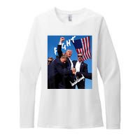 Trump Fight With Fist In Air Facsimile Signature Womens CVC Long Sleeve Shirt