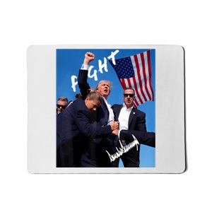 Trump Fight With Fist In Air Facsimile Signature Mousepad