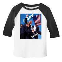 Trump Fight With Fist In Air Facsimile Signature Toddler Fine Jersey T-Shirt