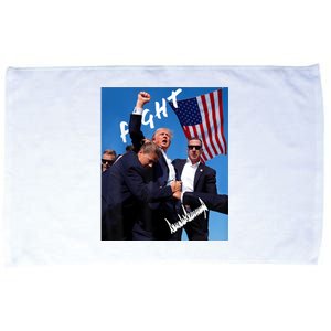 Trump Fight With Fist In Air Facsimile Signature Microfiber Hand Towel