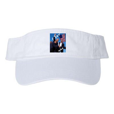 Trump Fight With Fist In Air Facsimile Signature Valucap Bio-Washed Visor