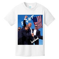 Trump Fight With Fist In Air Facsimile Signature Kids T-Shirt