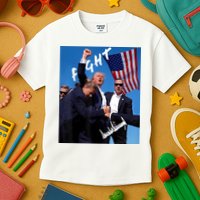 Trump Fight With Fist In Air Facsimile Signature Kids T-Shirt
