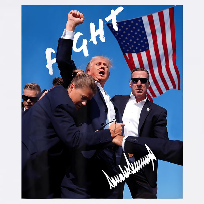 Trump Fight With Fist In Air Facsimile Signature Kids T-Shirt