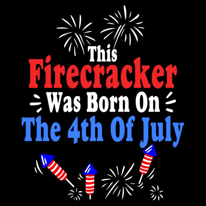 This Firecracker Was Born On The 4th Of July Birthday Usa Us Gift Drawstring Bag
