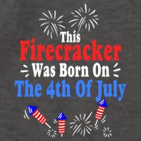 This Firecracker Was Born On The 4th Of July Birthday Usa Us Gift Vector Backpack