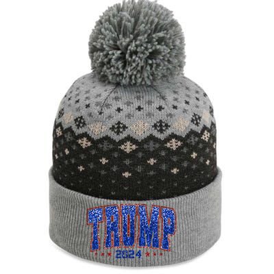 Trump For Women 2024 Retro Trump Girl Maga Trump 2024 The Baniff Cuffed Pom Beanie