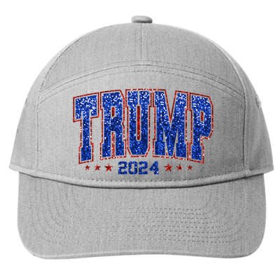 Trump For Women 2024 Retro Trump Girl Maga Trump 2024 7-Panel Snapback Hat