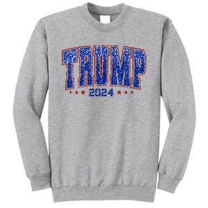 Trump For Women 2024 Retro Trump Girl Maga Trump 2024 Tall Sweatshirt