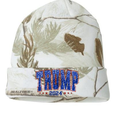 Trump For Women 2024 Retro Trump Girl Maga Trump 2024 Kati Licensed 12" Camo Beanie