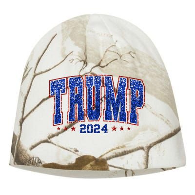 Trump For Women 2024 Retro Trump Girl Maga Trump 2024 Kati - Camo Knit Beanie