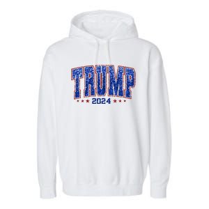 Trump For Women 2024 Retro Trump Girl Maga Trump 2024 Garment-Dyed Fleece Hoodie