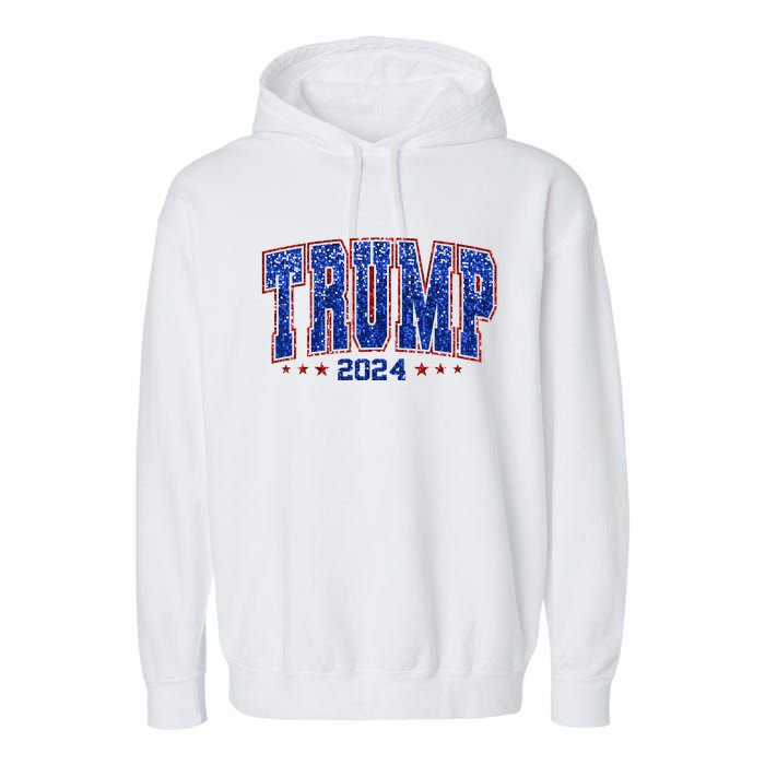 Trump For Women 2024 Retro Trump Girl Maga Trump 2024 Garment-Dyed Fleece Hoodie