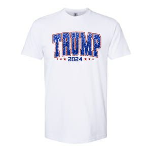 Trump For Women 2024 Retro Trump Girl Maga Trump 2024 Softstyle CVC T-Shirt