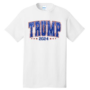 Trump For Women 2024 Retro Trump Girl Maga Trump 2024 Tall T-Shirt