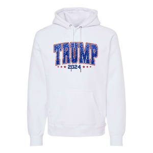 Trump For Women 2024 Retro Trump Girl Maga Trump 2024 Premium Hoodie