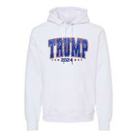 Trump For Women 2024 Retro Trump Girl Maga Trump 2024 Premium Hoodie