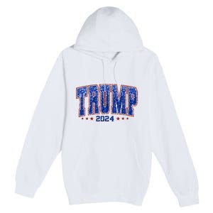 Trump For Women 2024 Retro Trump Girl Maga Trump 2024 Premium Pullover Hoodie