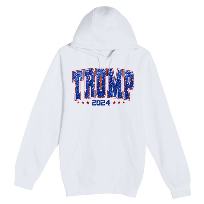 Trump For Women 2024 Retro Trump Girl Maga Trump 2024 Premium Pullover Hoodie