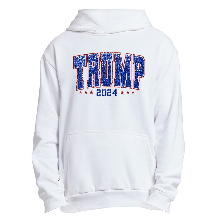 Trump For Women 2024 Retro Trump Girl Maga Trump 2024 Urban Pullover Hoodie