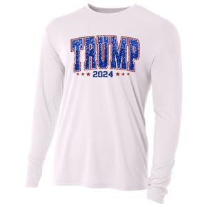 Trump For Women 2024 Retro Trump Girl Maga Trump 2024 Cooling Performance Long Sleeve Crew