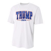 Trump For Women 2024 Retro Trump Girl Maga Trump 2024 Performance Sprint T-Shirt