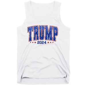 Trump For Women 2024 Retro Trump Girl Maga Trump 2024 Tank Top