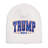 Trump For Women 2024 Retro Trump Girl Maga Trump 2024 Short Acrylic Beanie