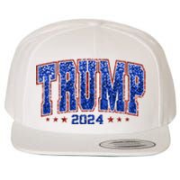 Trump For Women 2024 Retro Trump Girl Maga Trump 2024 Wool Snapback Cap