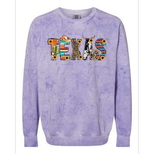 Texas For Women Cactus Texas For Girl Texas Yall Colorblast Crewneck Sweatshirt