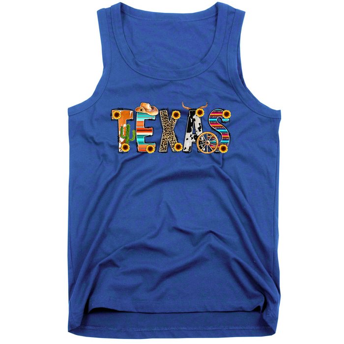 Texas For Women Cactus Texas For Girl Texas Yall Tank Top