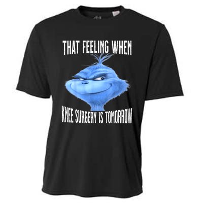 That Feeling When Knee Surgery Is Tomorrow Funny Meme Cooling Performance Crew T-Shirt