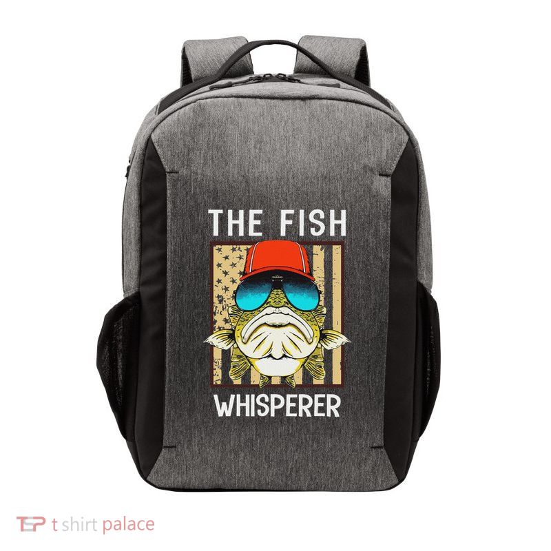 The Fis.H Whisperer American Flag Vector Backpack